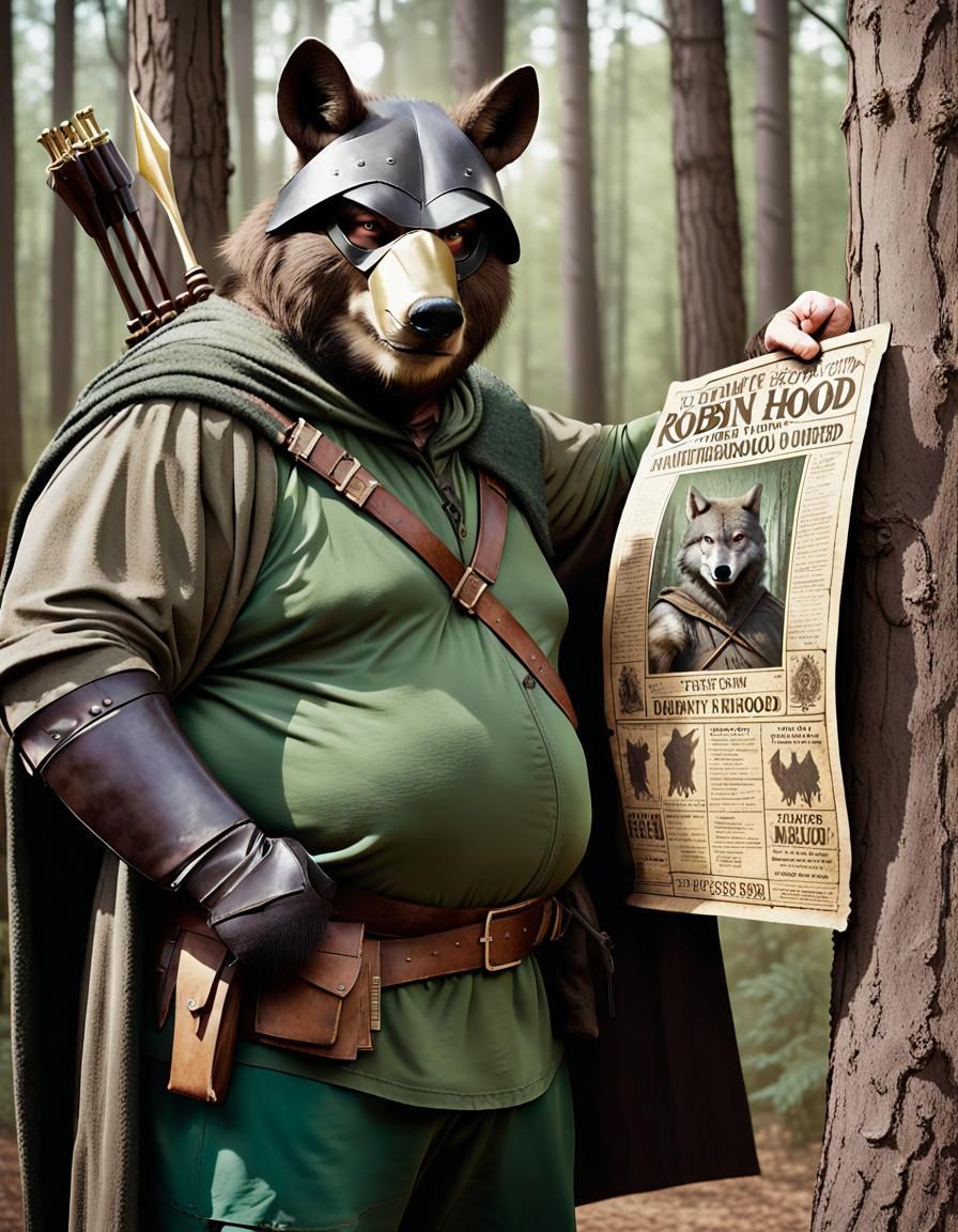 Sheriff posting Robin Hoods wanted proclamation