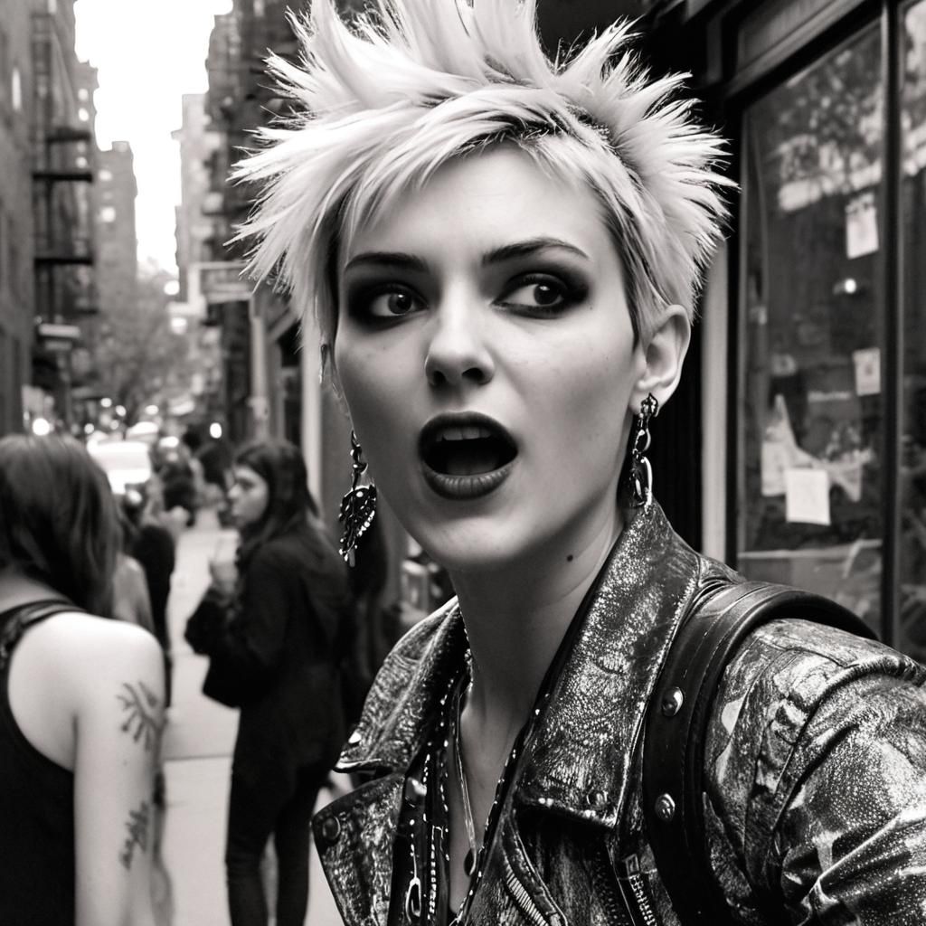 Punk Supermodel in Greenwich Village Street Style