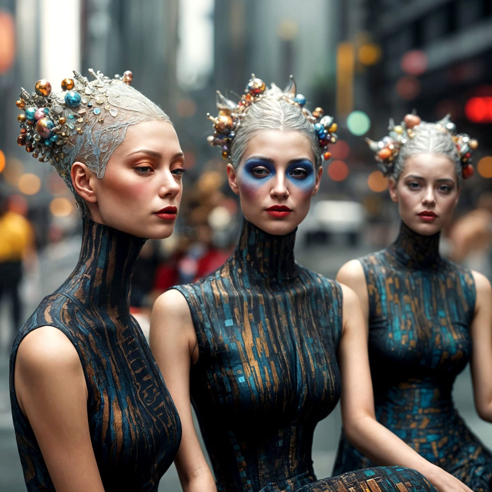 Polychromatic City Life: A Detailed Matte Painting