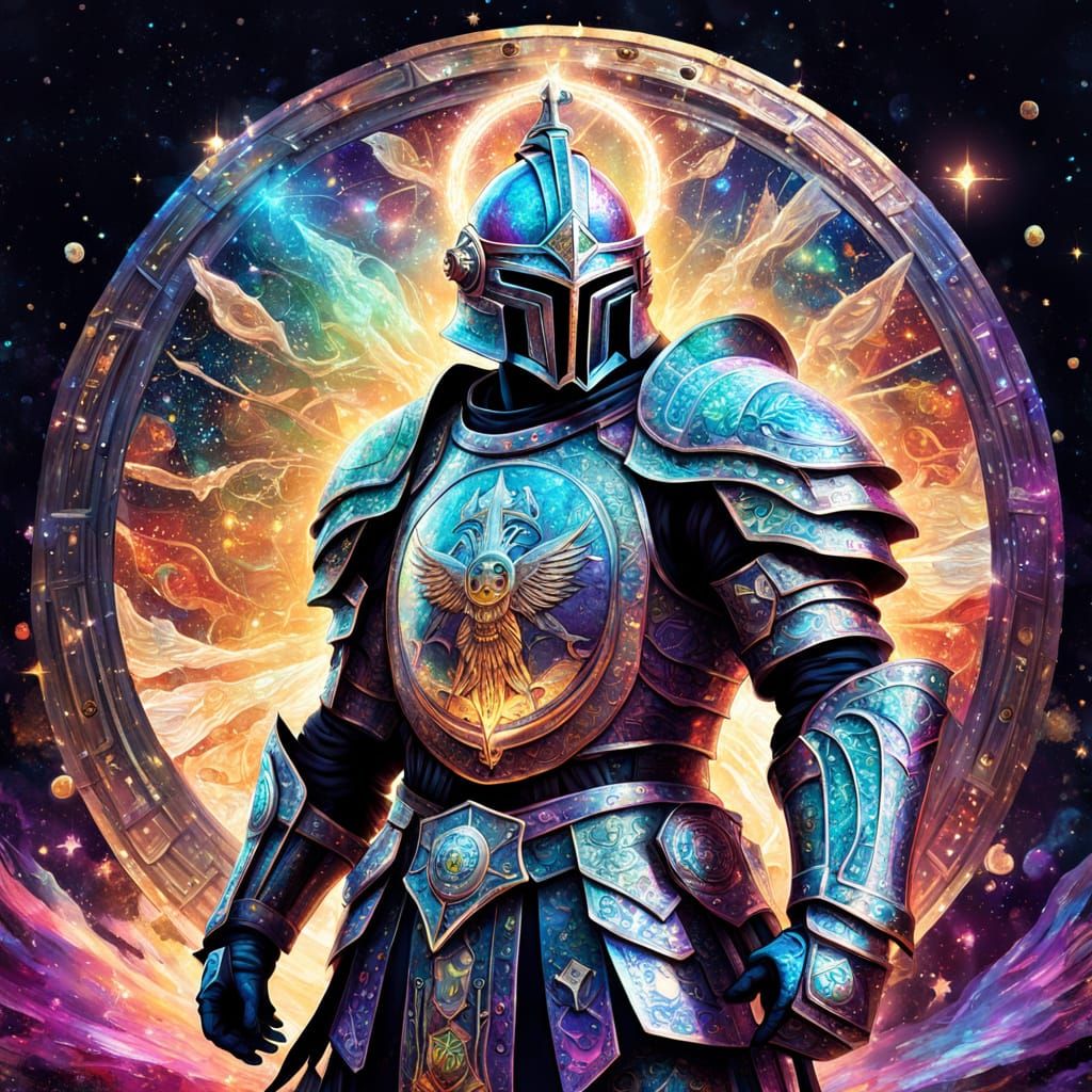 Magical glittery shield buff knight 00