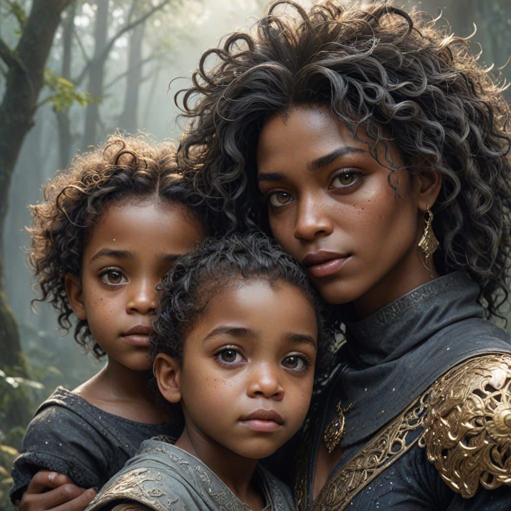 A Tendere Grandmother Moment in Hyper-Realistic Style