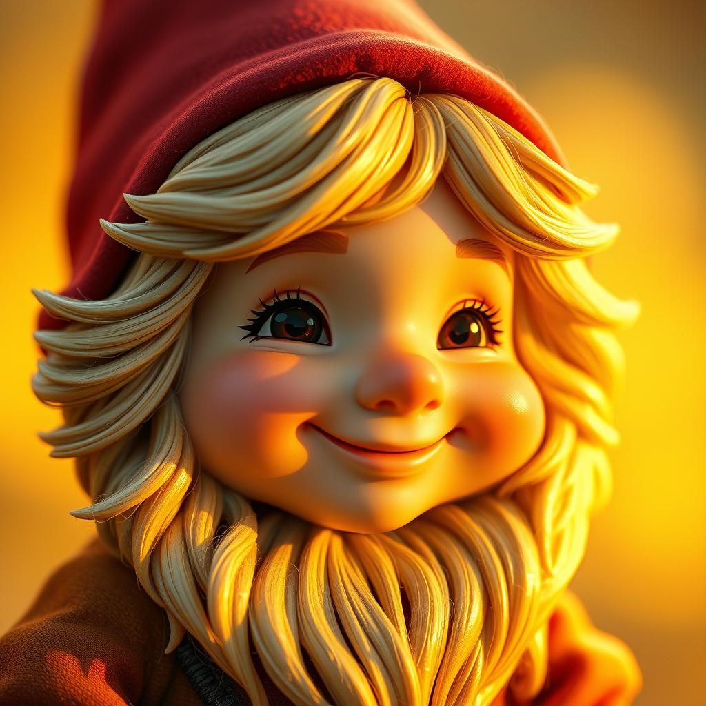 Charming Gnome Portrait in Digital Art Style