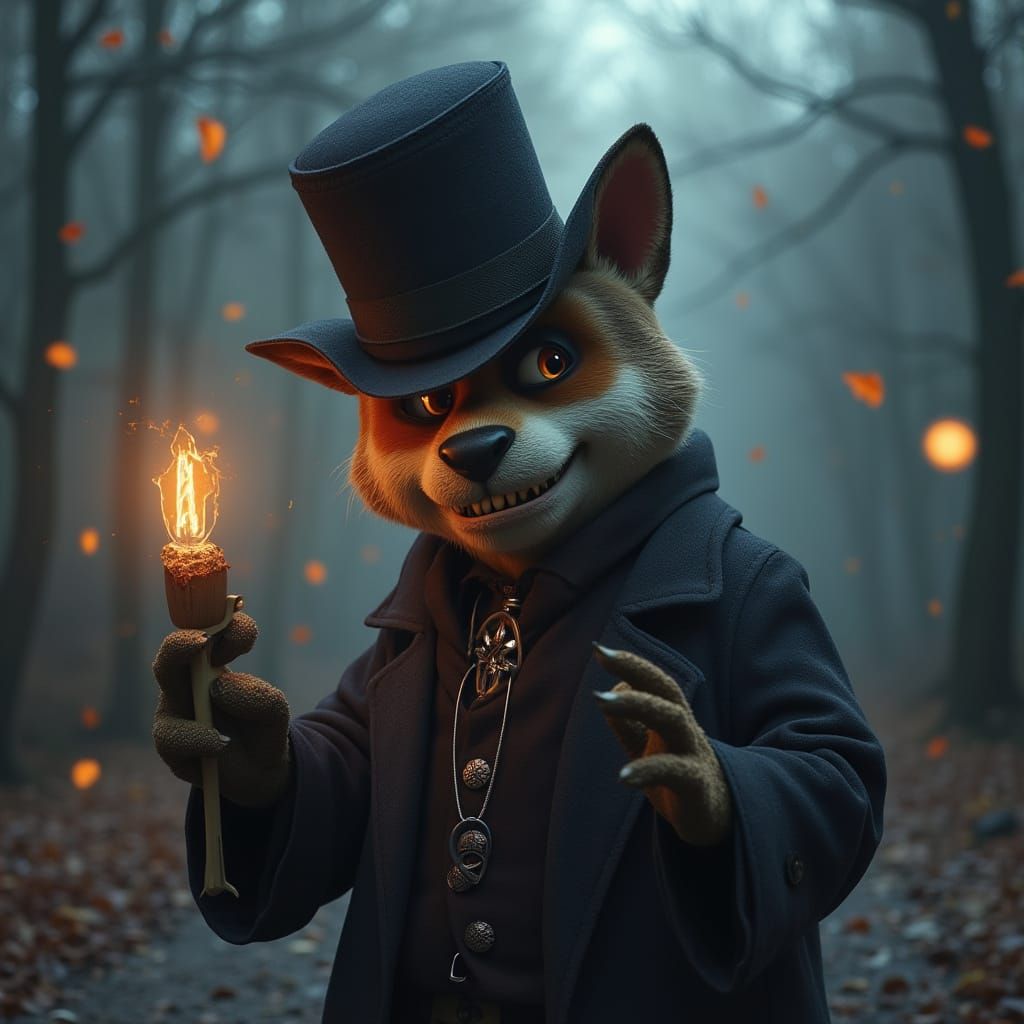 Marshall from Paw Patrol as Vampire Collecting Candy