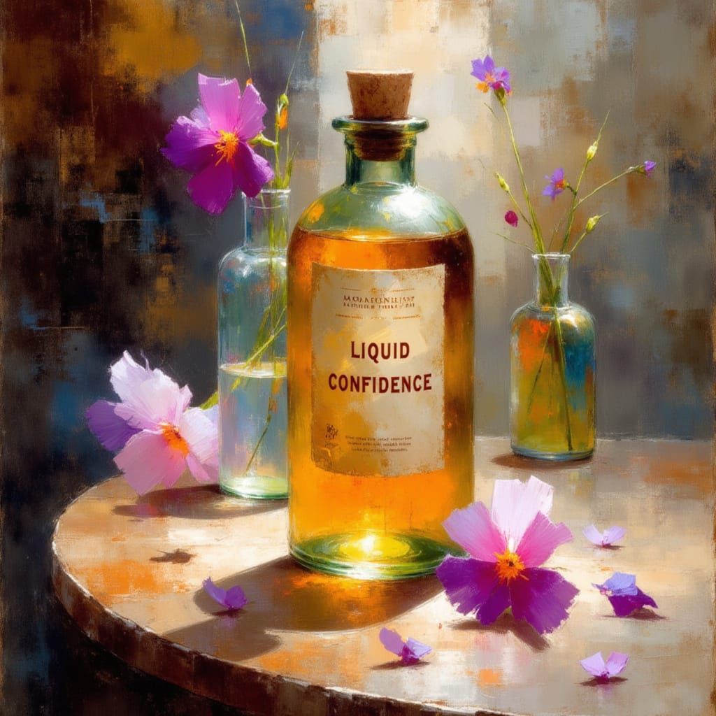 Hype-Realistic Potion Bottle in Elegant Setting