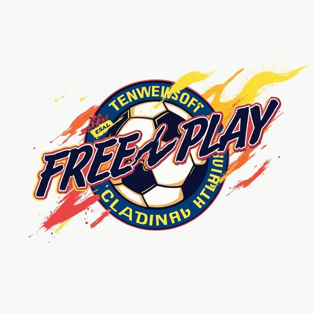 FREE||PLAY Soccer Sponsorship Logo: Playful Futurism Design