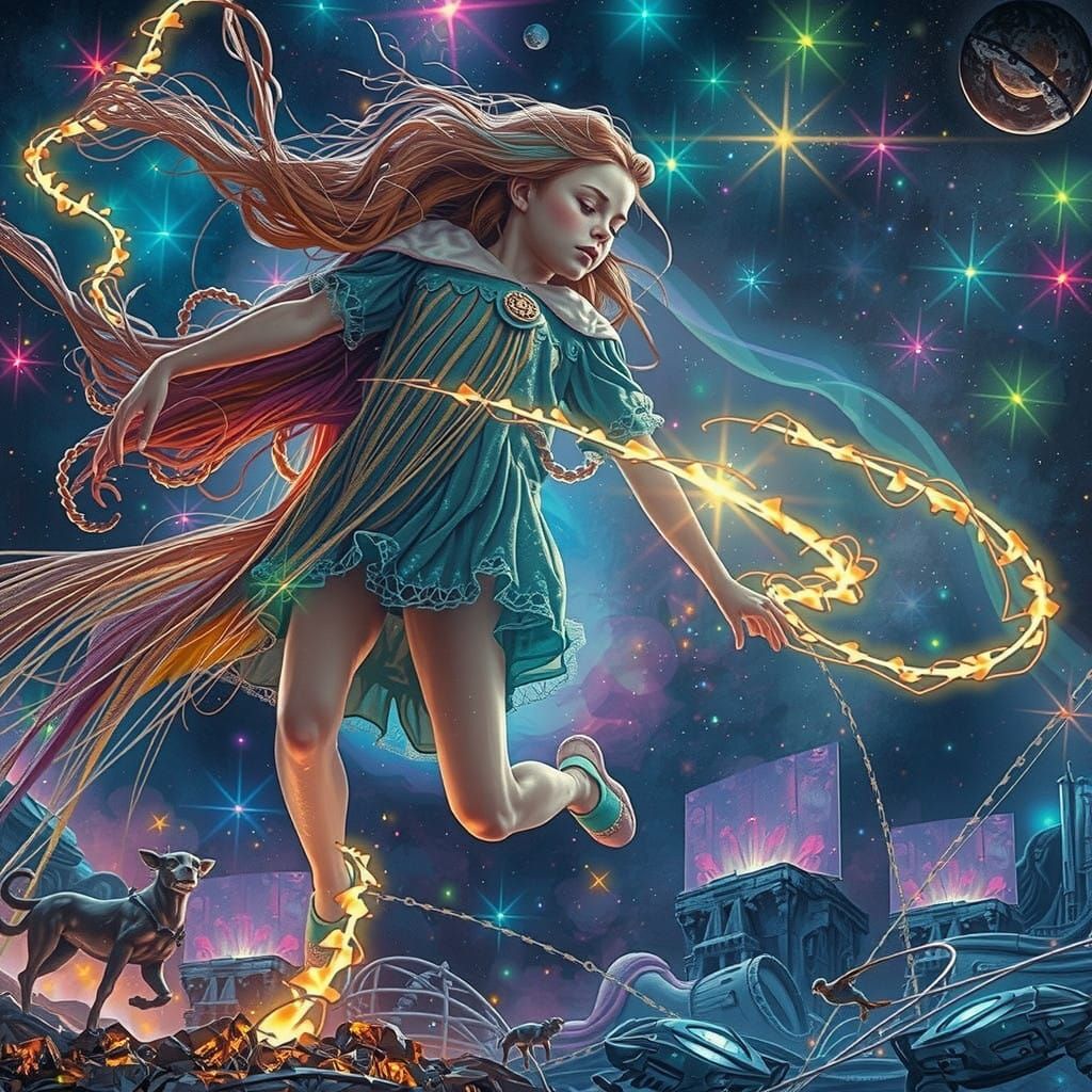 Glowing Entity Extracts Energy from Sleeping Redhead in a Vi...