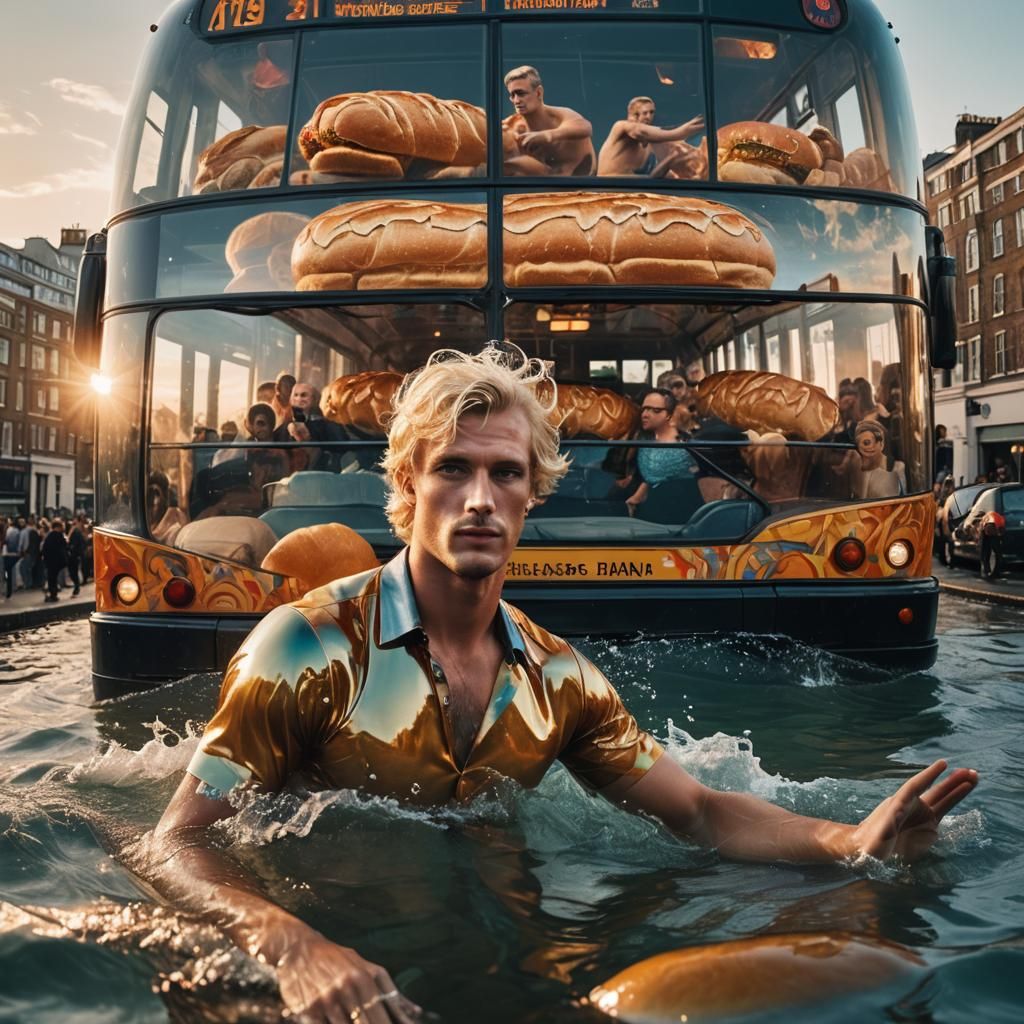 Surreal Bus-Shaped Bread Loaf Adventure