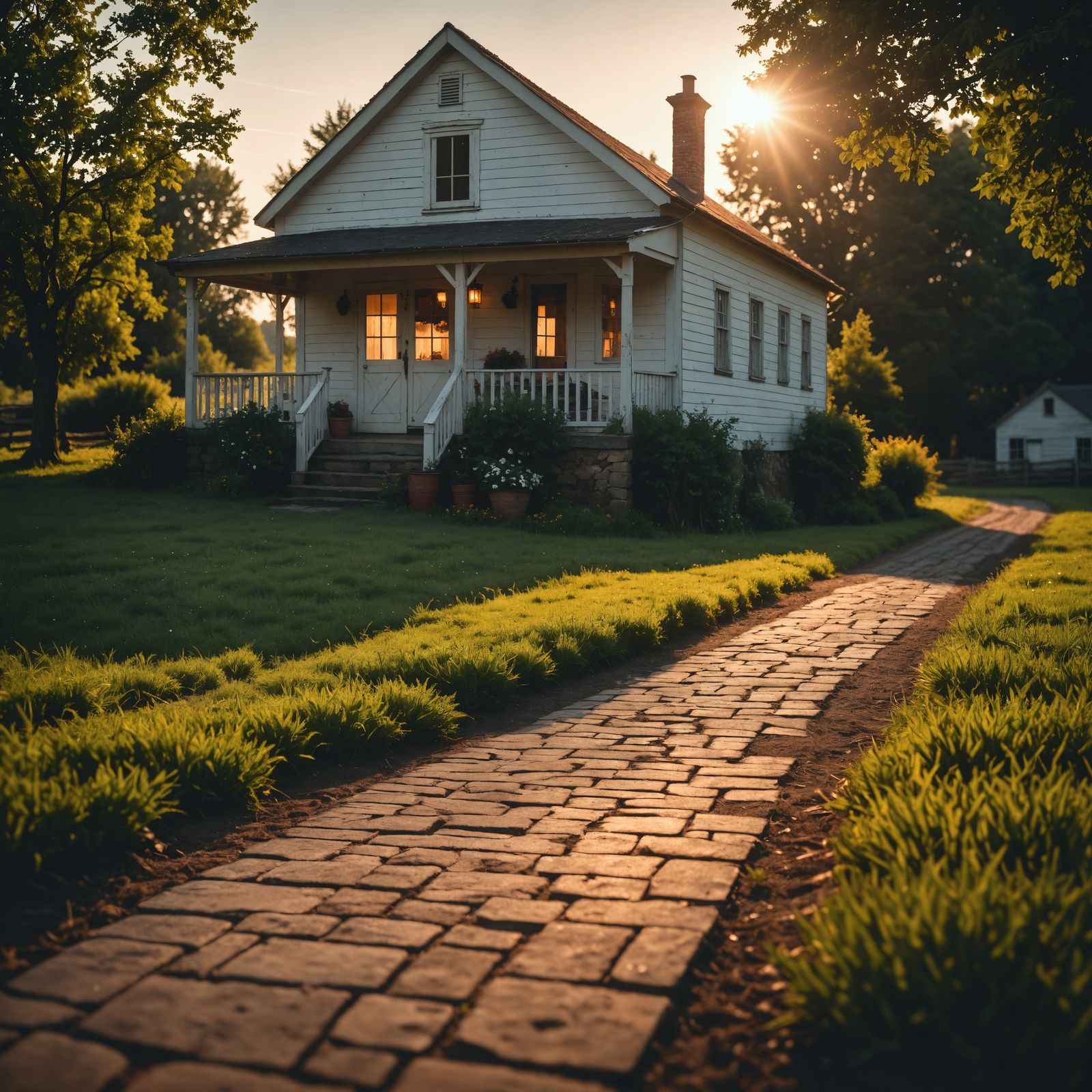 Hyper-Realistic Farmhouse in HDR Style Photography