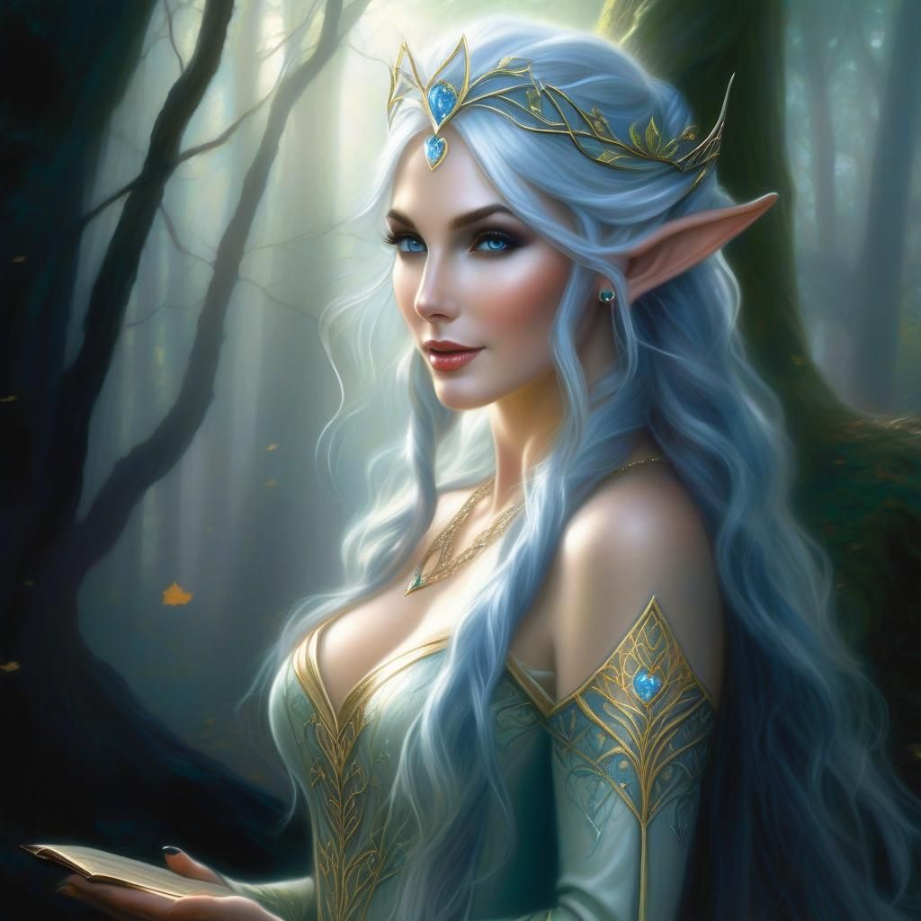 Hauntingly Beautiful Elf Portrait in Ethereal Lighting