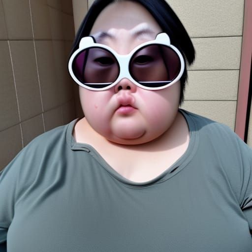 Plus-Size Korean Women in Sunglasses Portrait