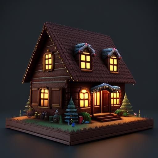 Epic Gingerbread House in Unreal 3D Render Style