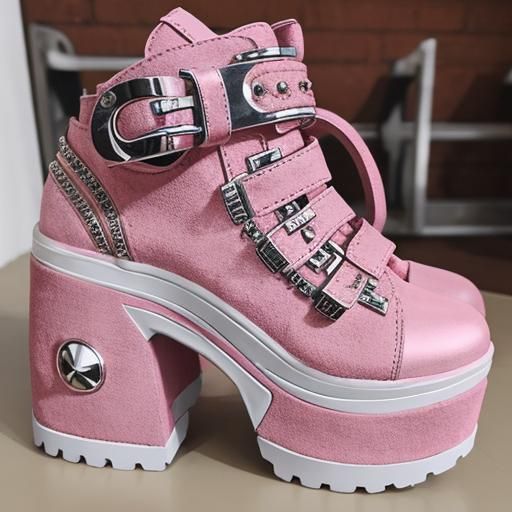 Pink Suede Space Odyssey Platform Sneakers