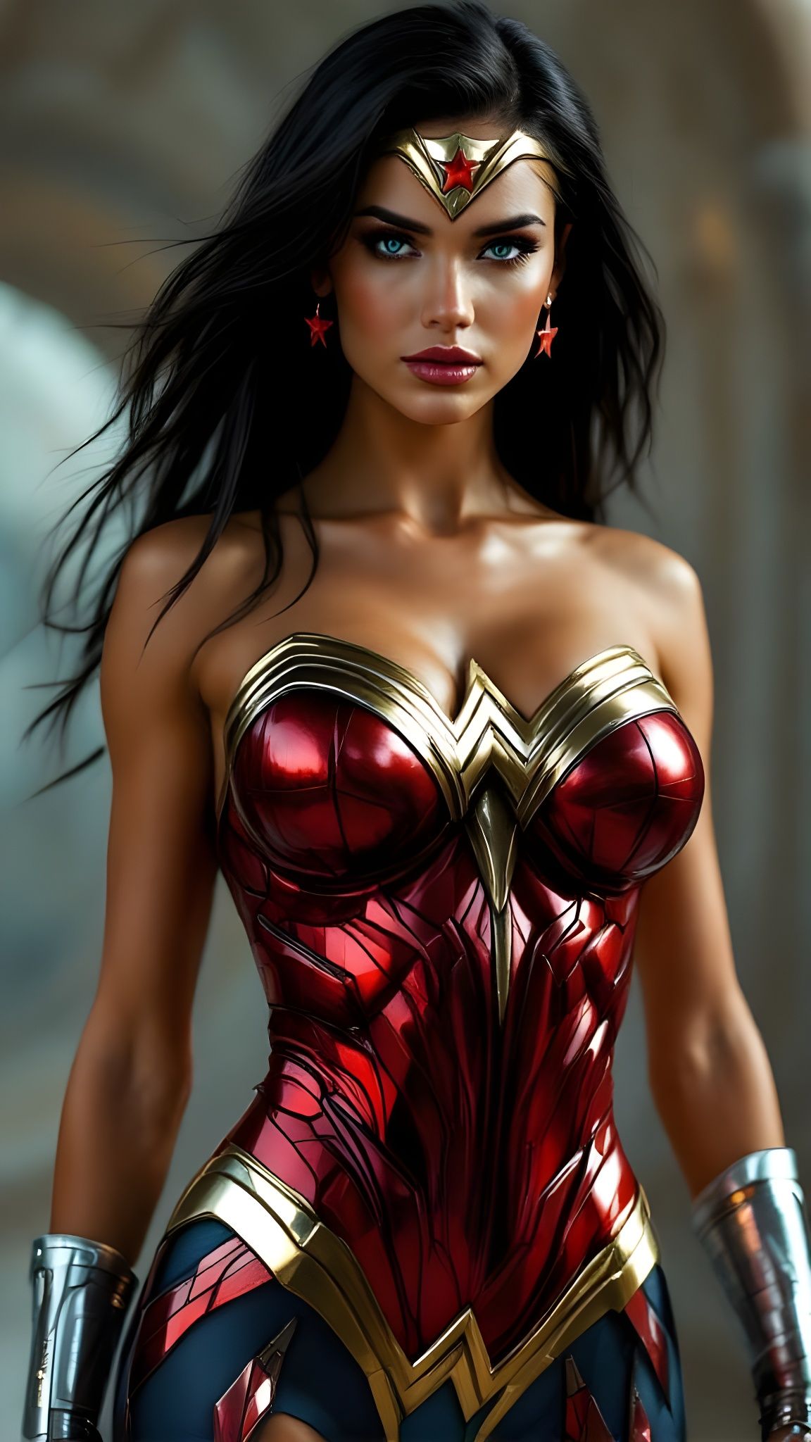 Wonder Woman Embodiment: A Portrait Masterpiece