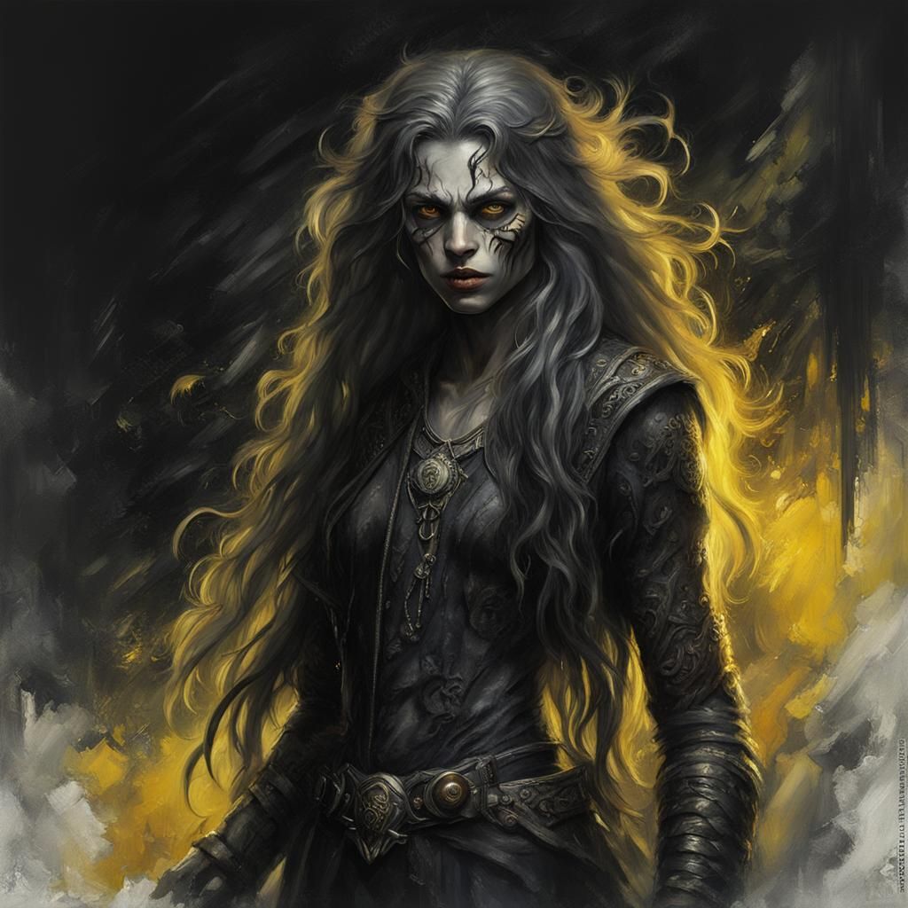 Noir 1920s Werewolf Character in Oil Painting Style