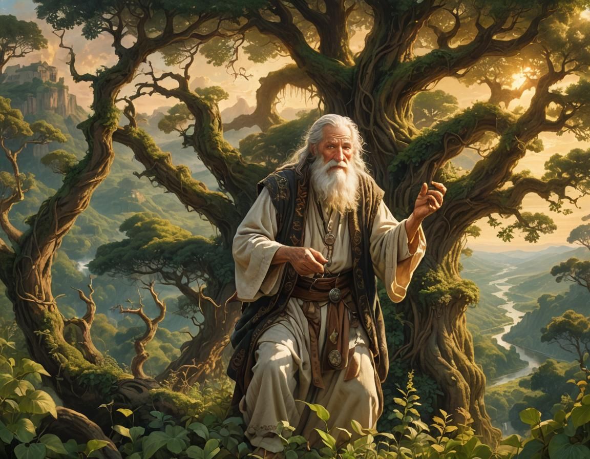 Noah's Vision: Ark Rising in Golden Light