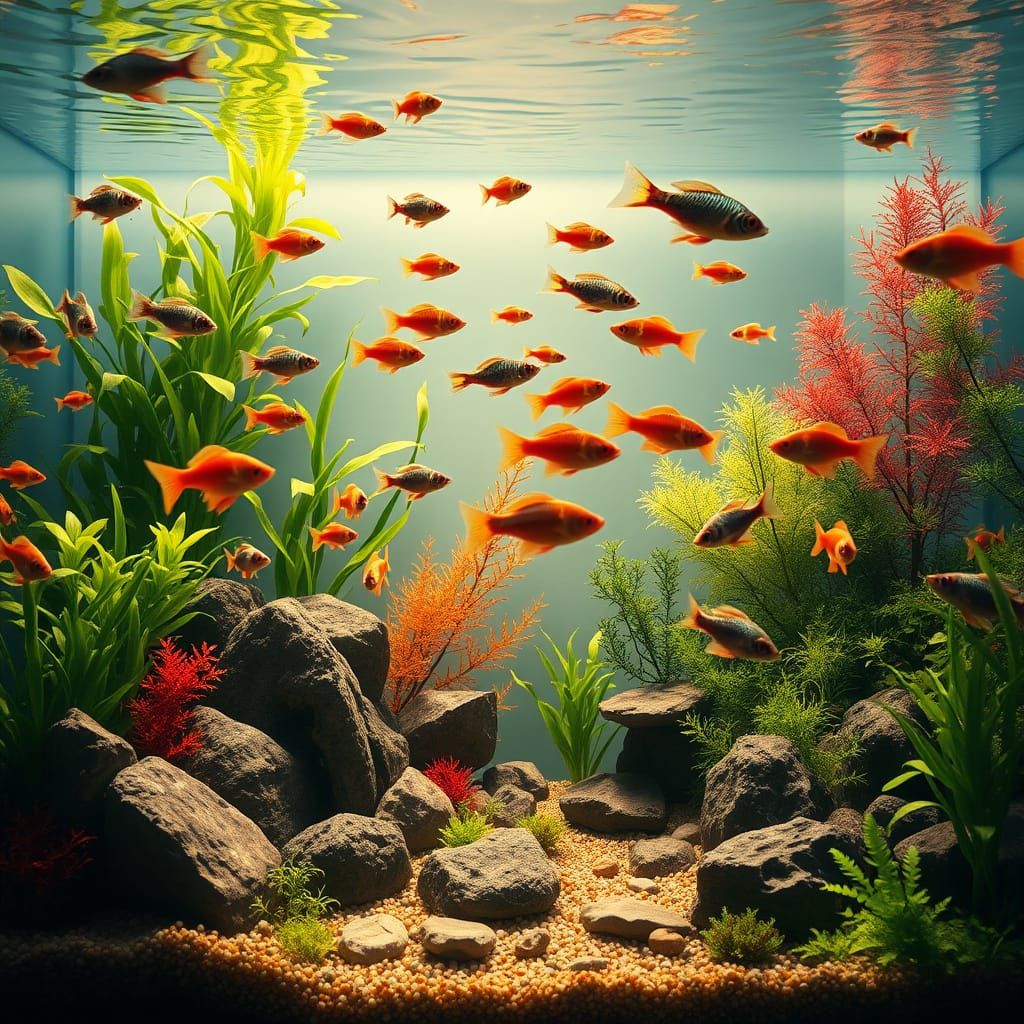 Stunning 8K Freshwater Aquarium Scene in Unreal Engine 5 Sty...