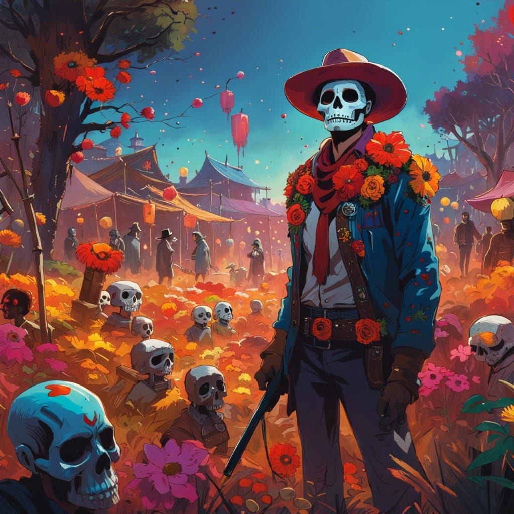Vibrant Día de los Muertos Masterpiece