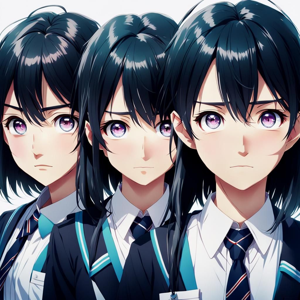 Anime Key Visual: School Friendship in Pixiv Style