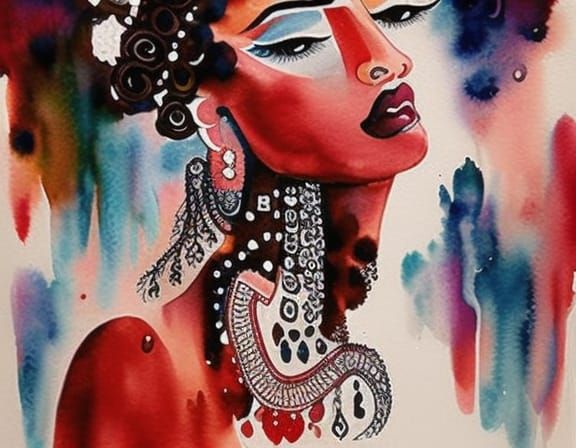 Centaur in Ink and Watercolor Wet Wash