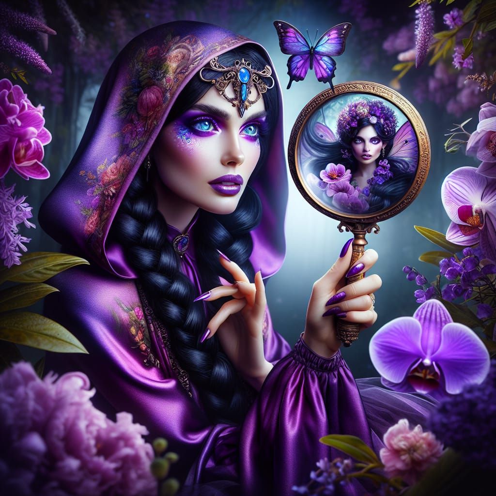 Frindell with her magical Looking Glass