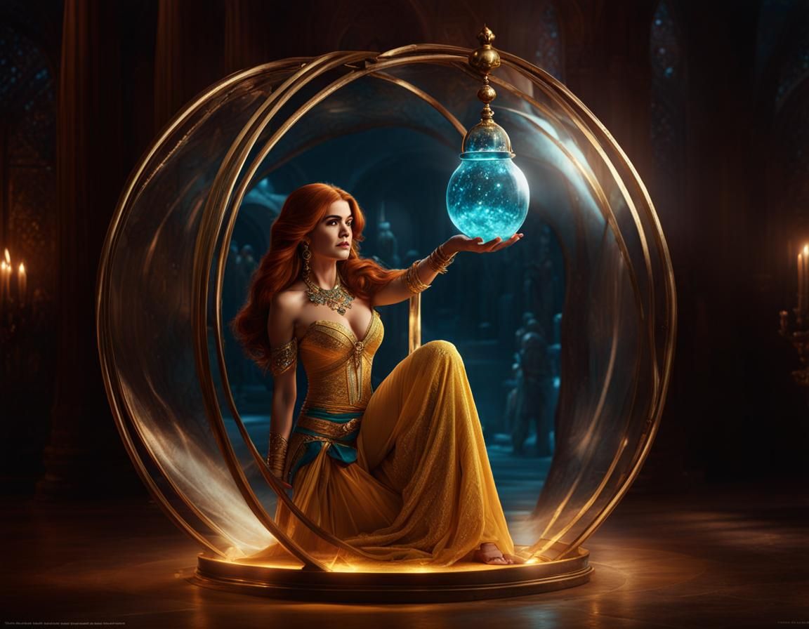 Isla Fisher as Princess Jasmine in Hourglass