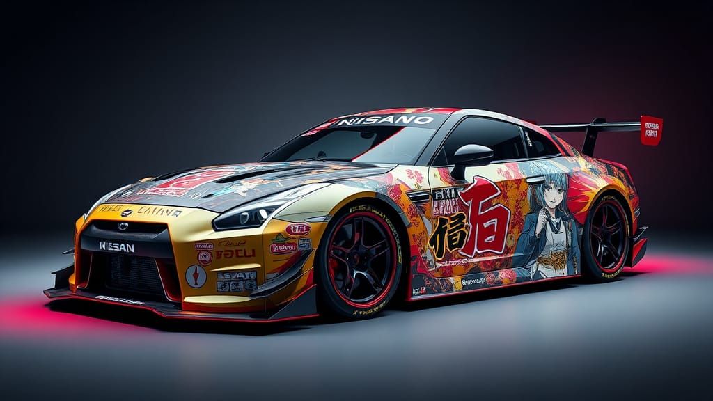 Anime-Inspired Drift Car with Japanese and German Elements
