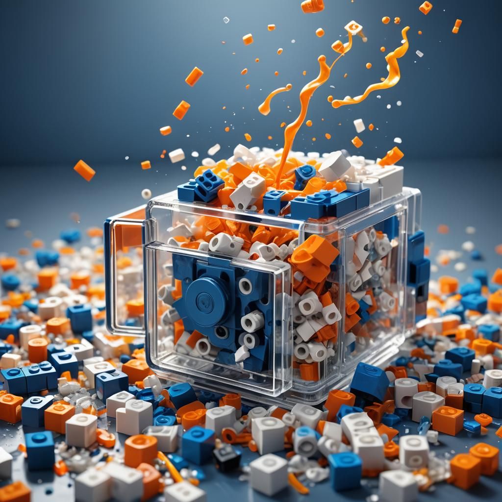 LEGO Electric Pencil Sharpener: Hyperrealistic Concept Art