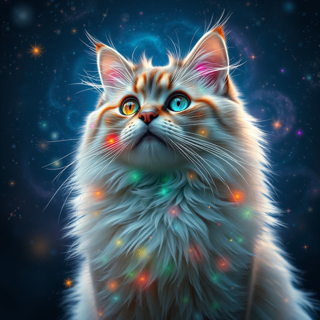 Galactic Cat: Universe Woven in Fur