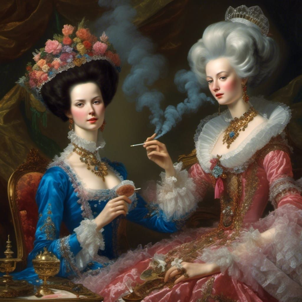 Queen Silvia and Egghead Smoking a Joint