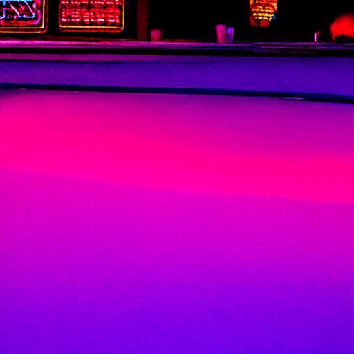 Vikings Play Billiards in Synthwave Neon Style
