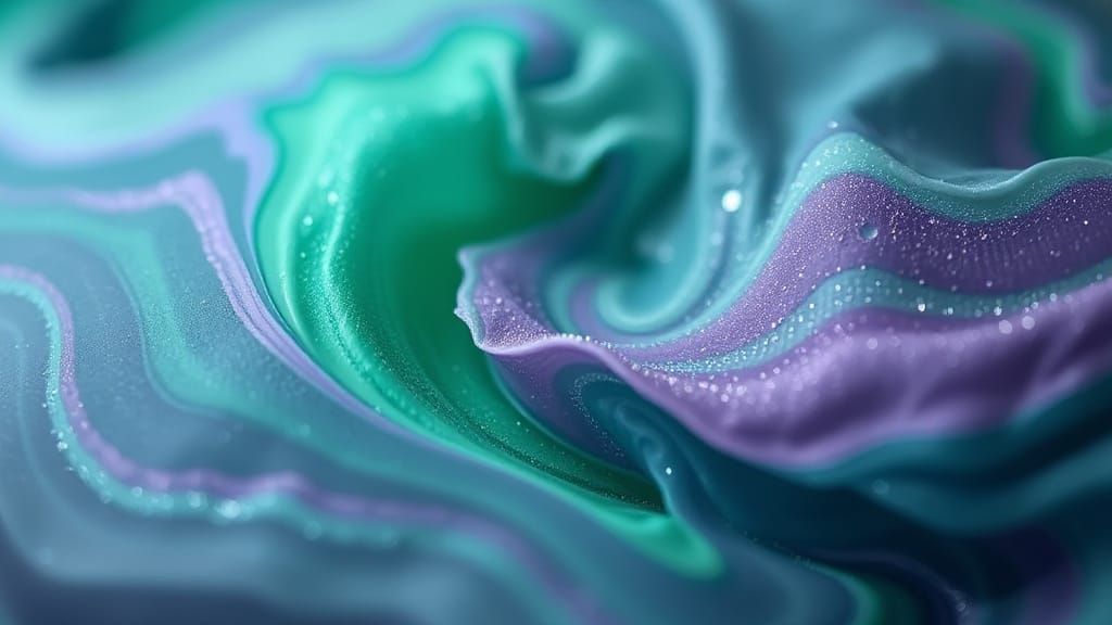 Abstract Artwork in Vibrant Mauve and Malachite Colors