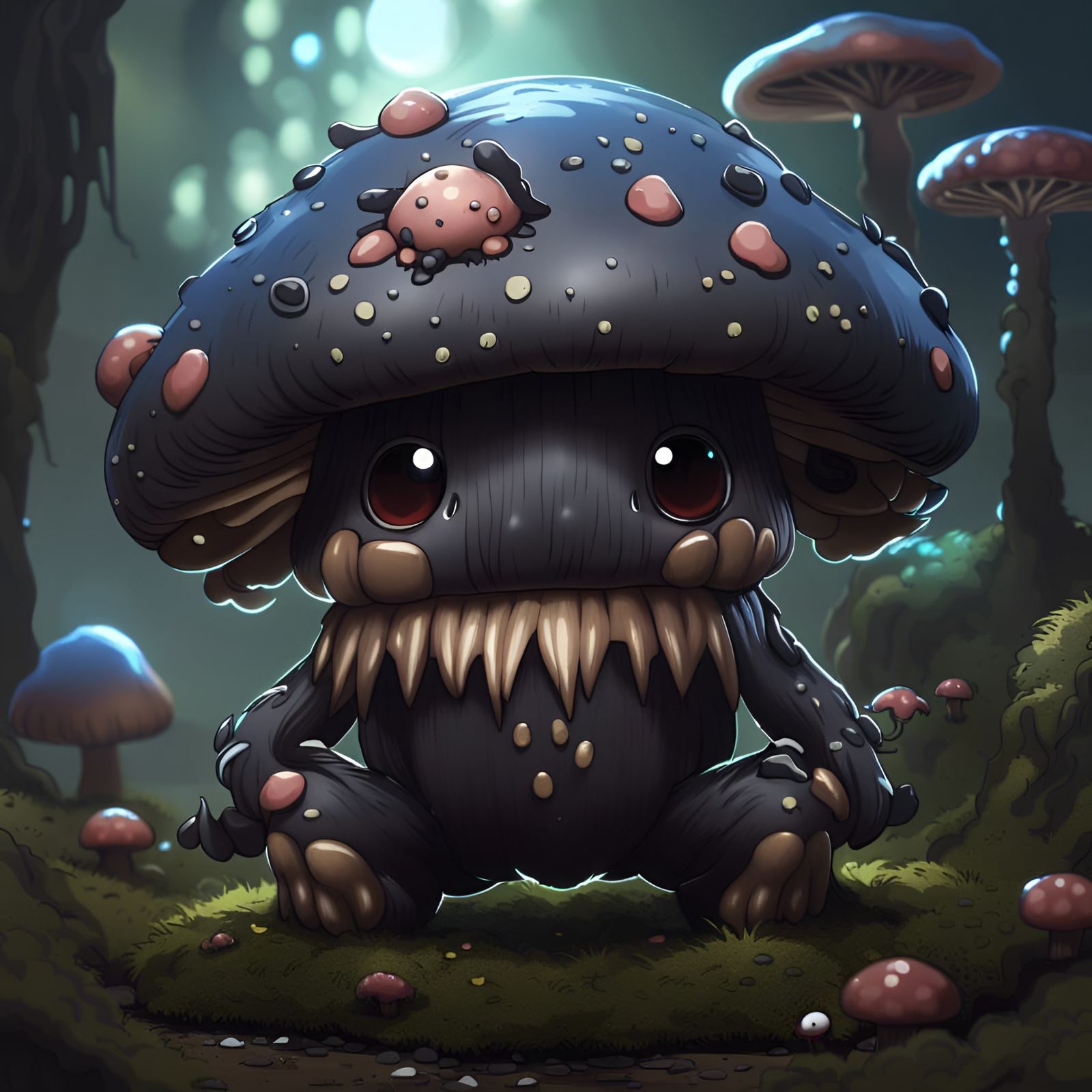 Chibi Shroom Monster Anime Art