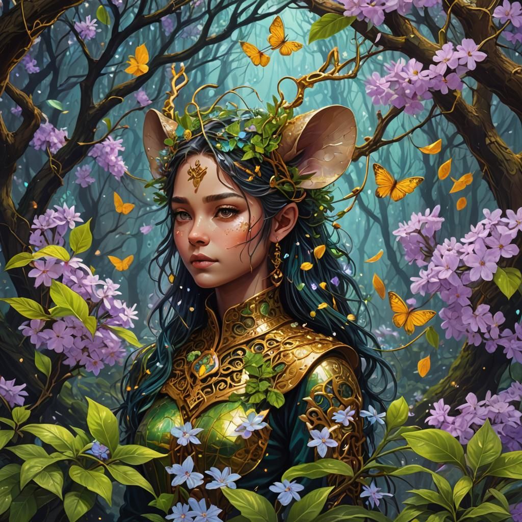 Spring Overcomes Winter: A Cosmic Garden Scene