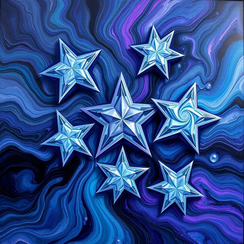Proto-Star Formation: Abstract Impasto Oil Painting