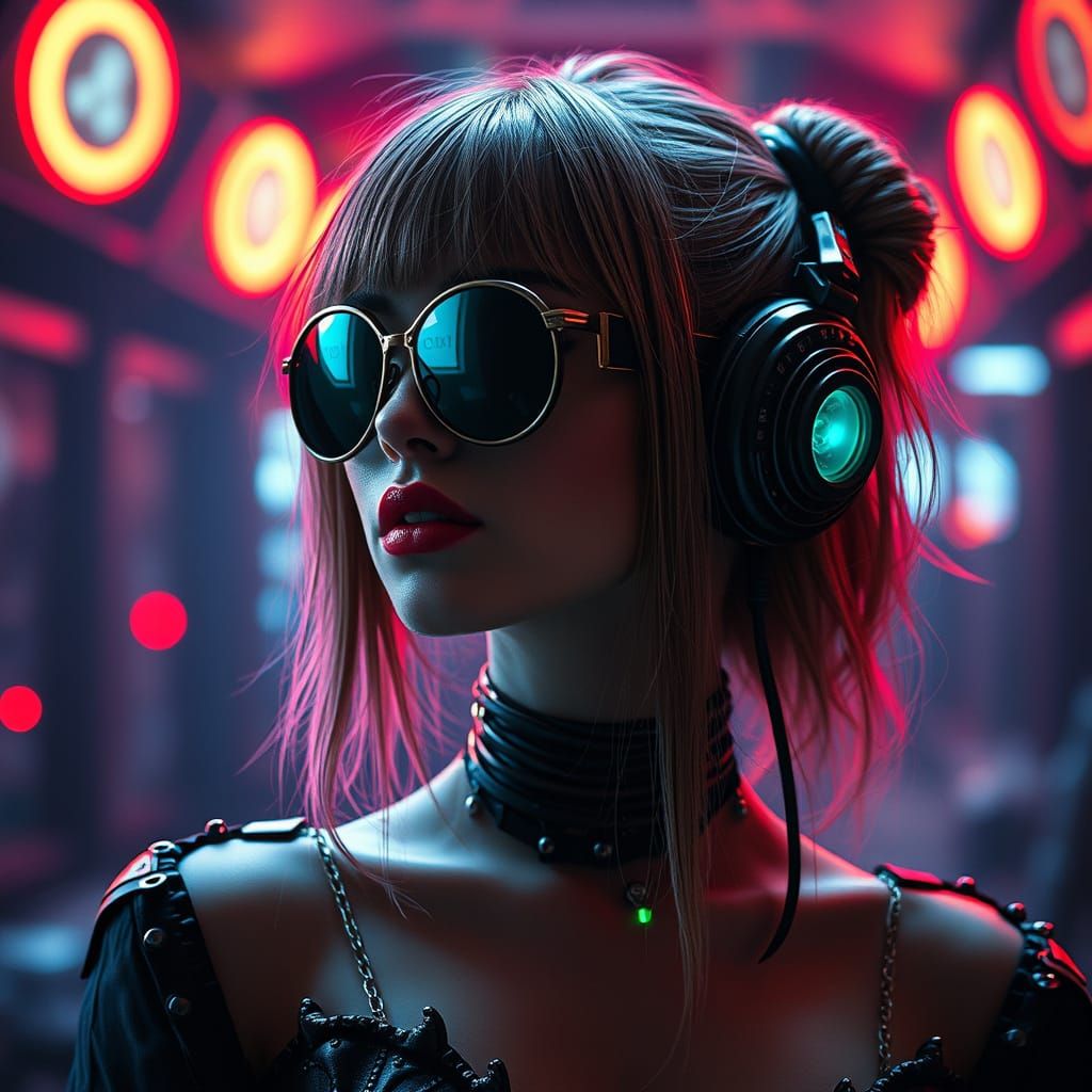 Futuristic Gothic Beauty in Sci-Fi Style