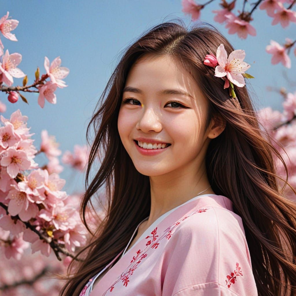 Surreal Fantasy Portrait of a Beautiful Woman in a Whimsical...