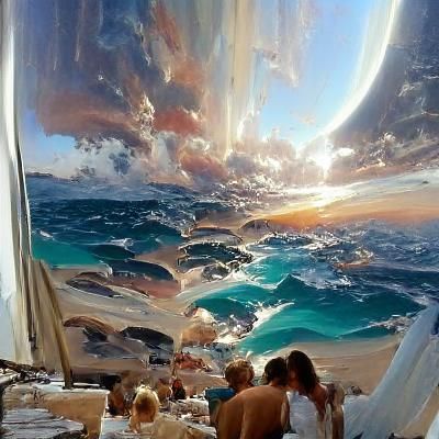 Heavenly Vista: Oil Painting in Gurney Style