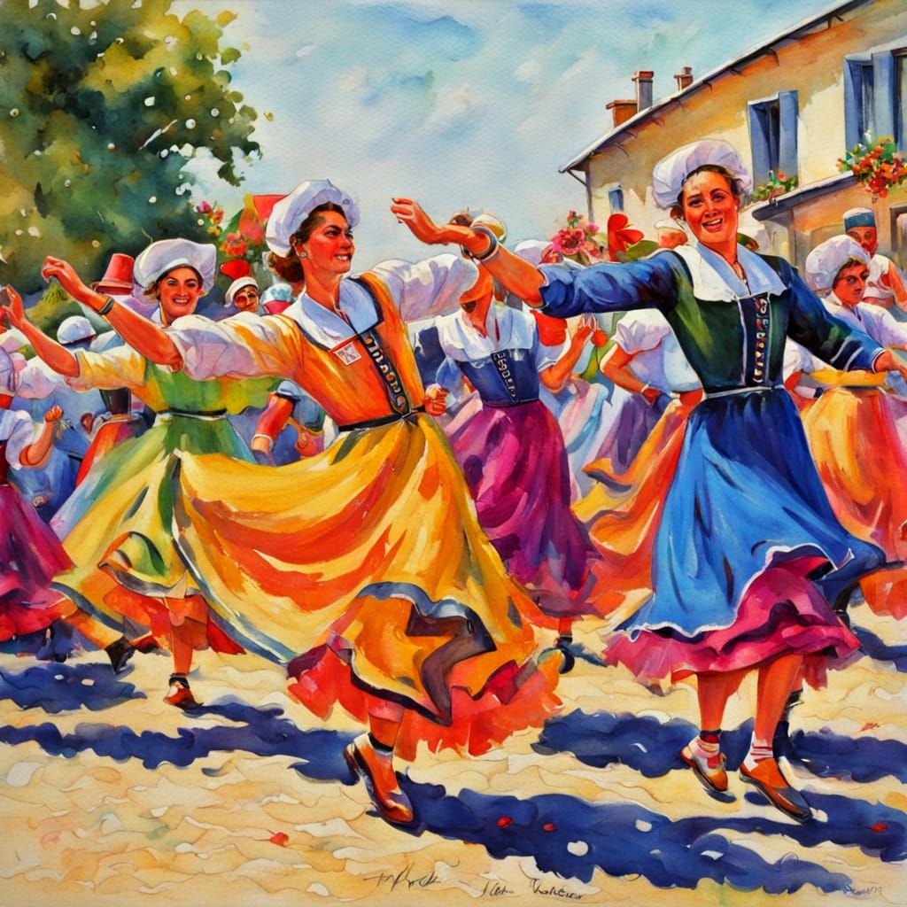 Tarantella Dance in Vibrant Italian Village Feast