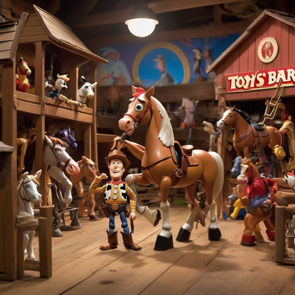 The toys are in a tense situation, perhaps facing Stinky Pet...