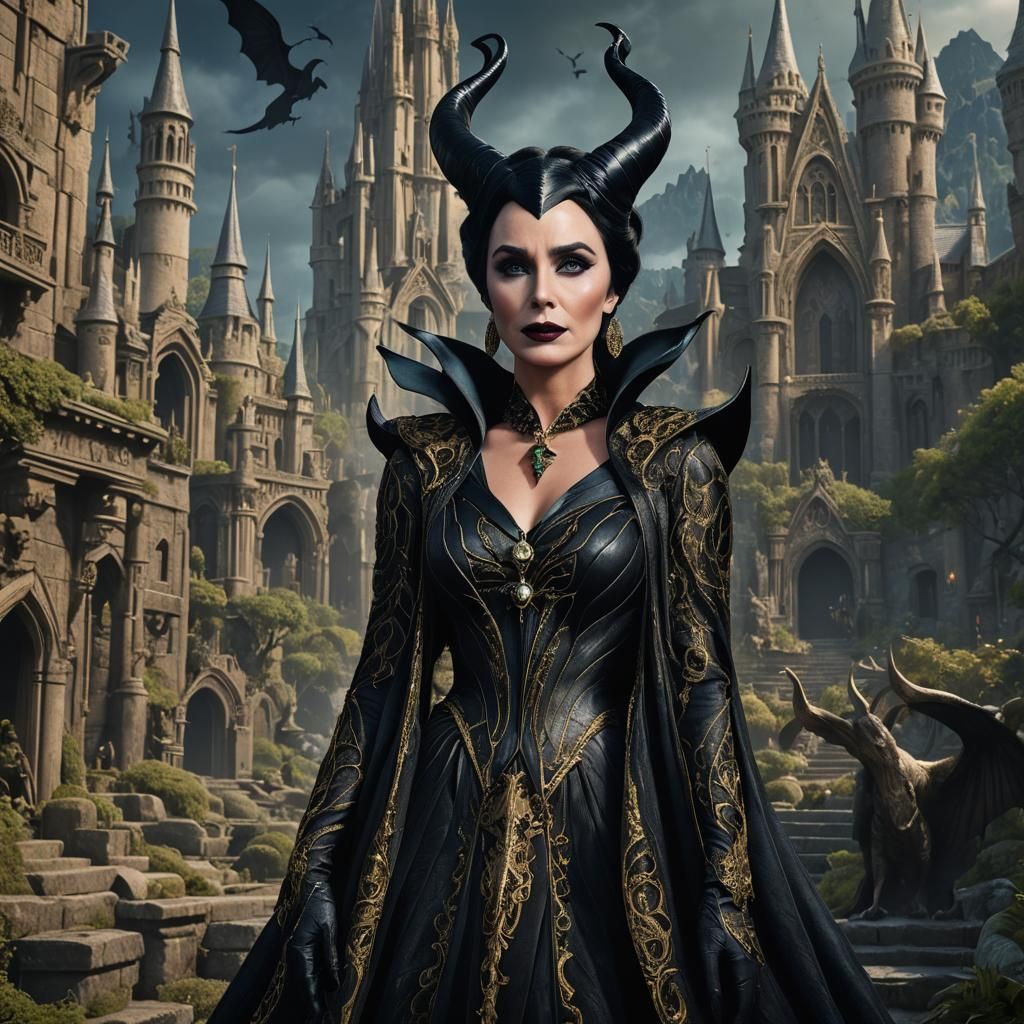 Elizabeth Taylor as Detailed Matte Maleficent