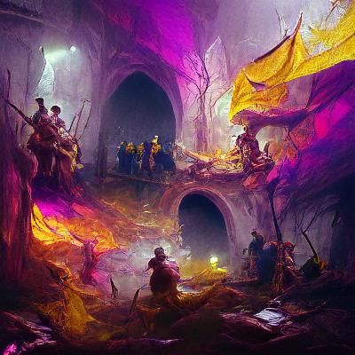 Mystical DnD Adventure in Hell: Dark Fantasy Art