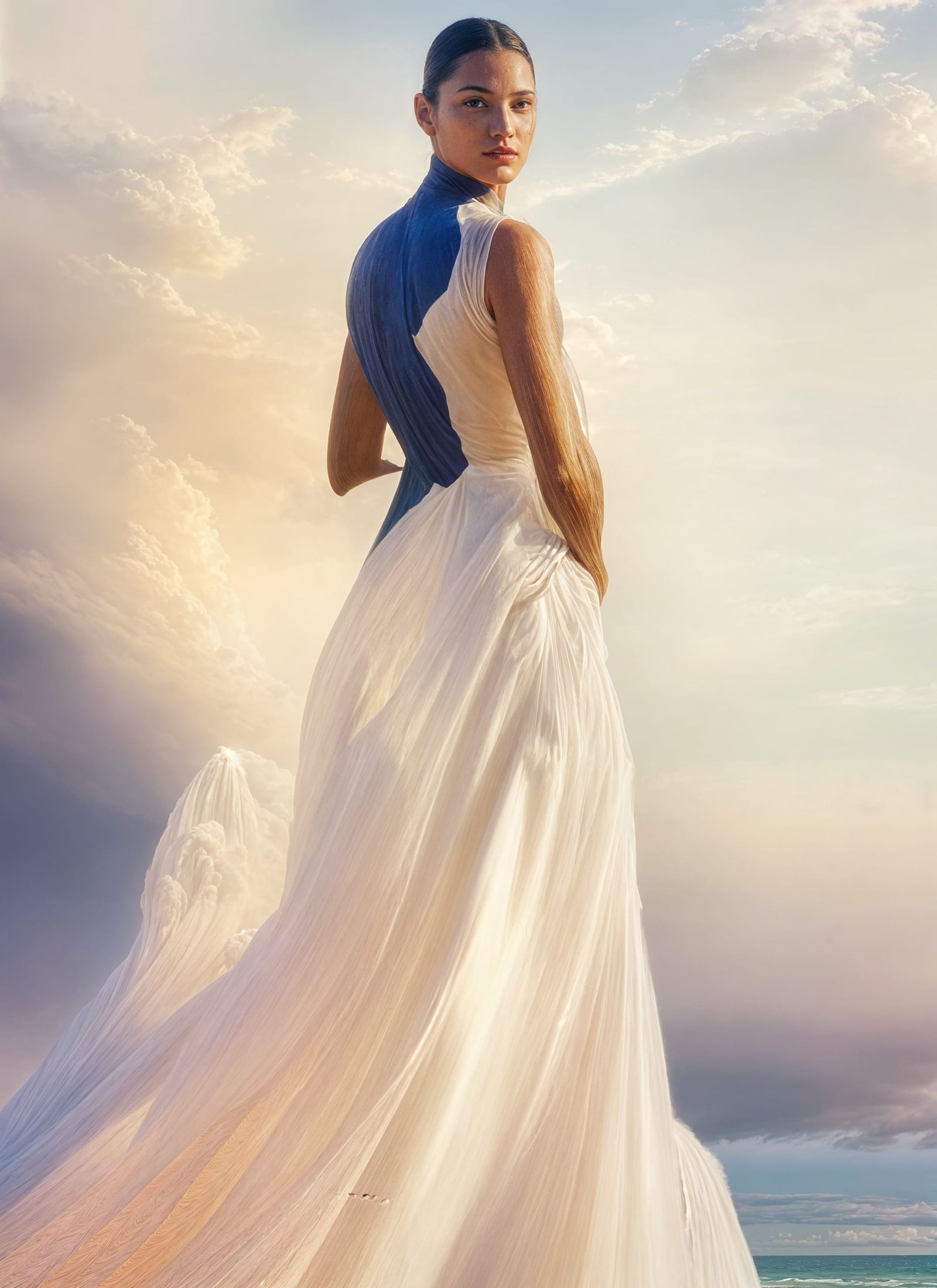 Exotic Floral Architecture in Dramatic Cloudscape