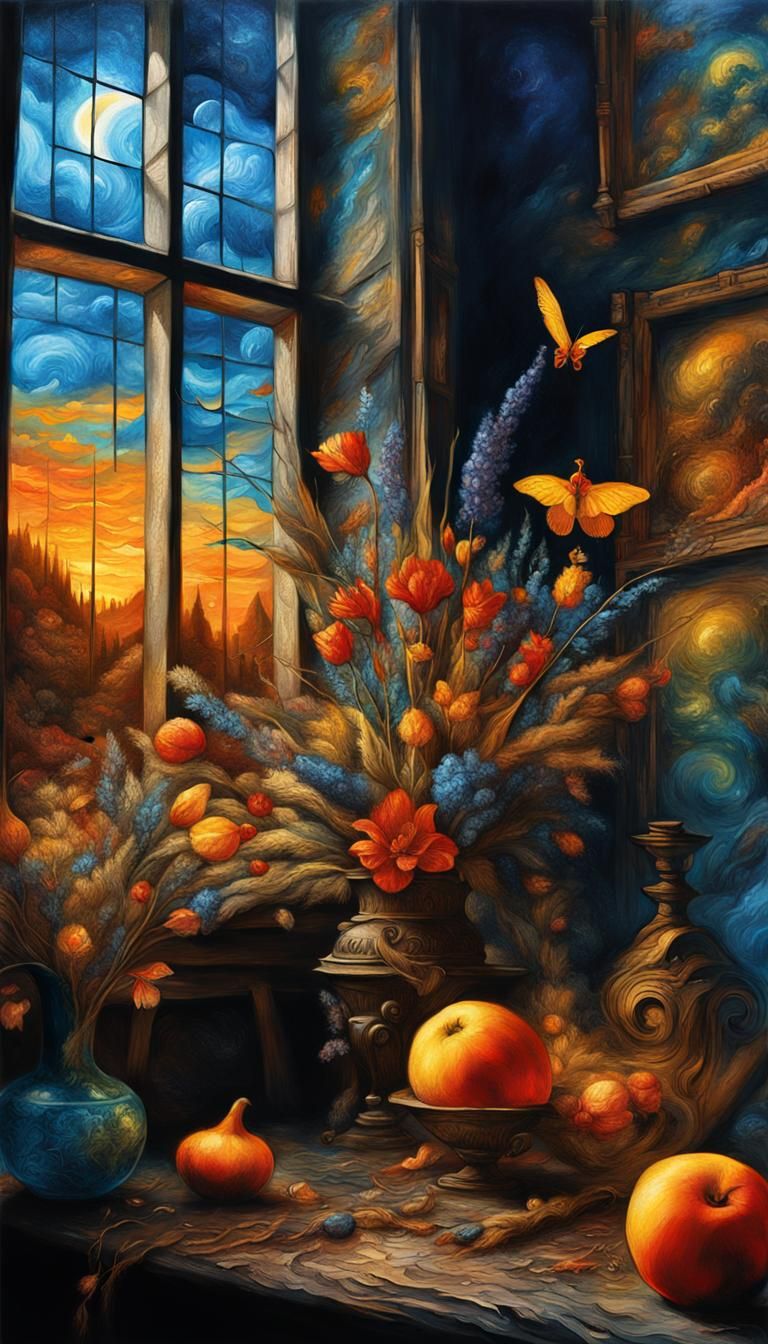 Fantasy Dream in Melting Oil Painting Style