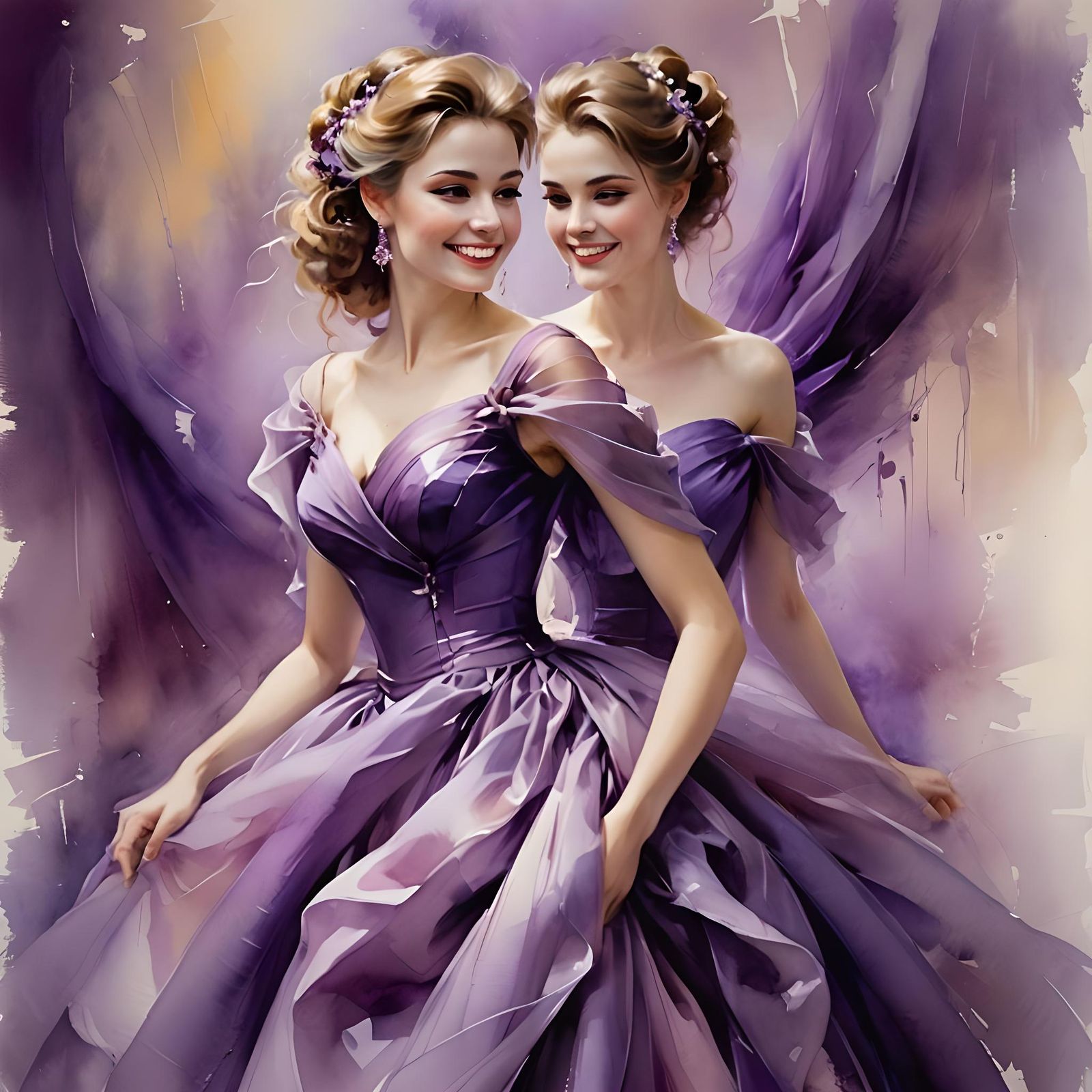 Sisters preparing for the Annual Ball!