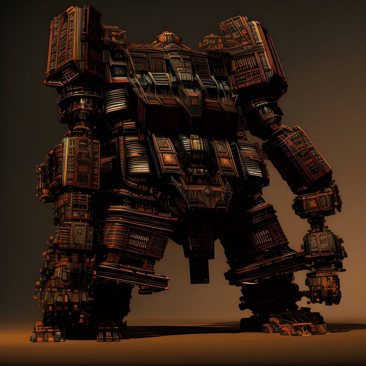 Intricate Machinery Transformer Humanoid in 8k