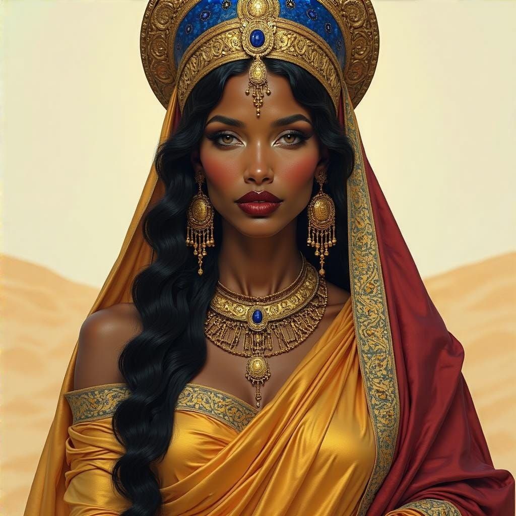 Regal Beauty in Golden Splendor