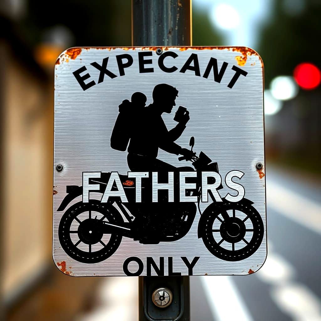 Humorous Street Sign: Expectant Fathers Only