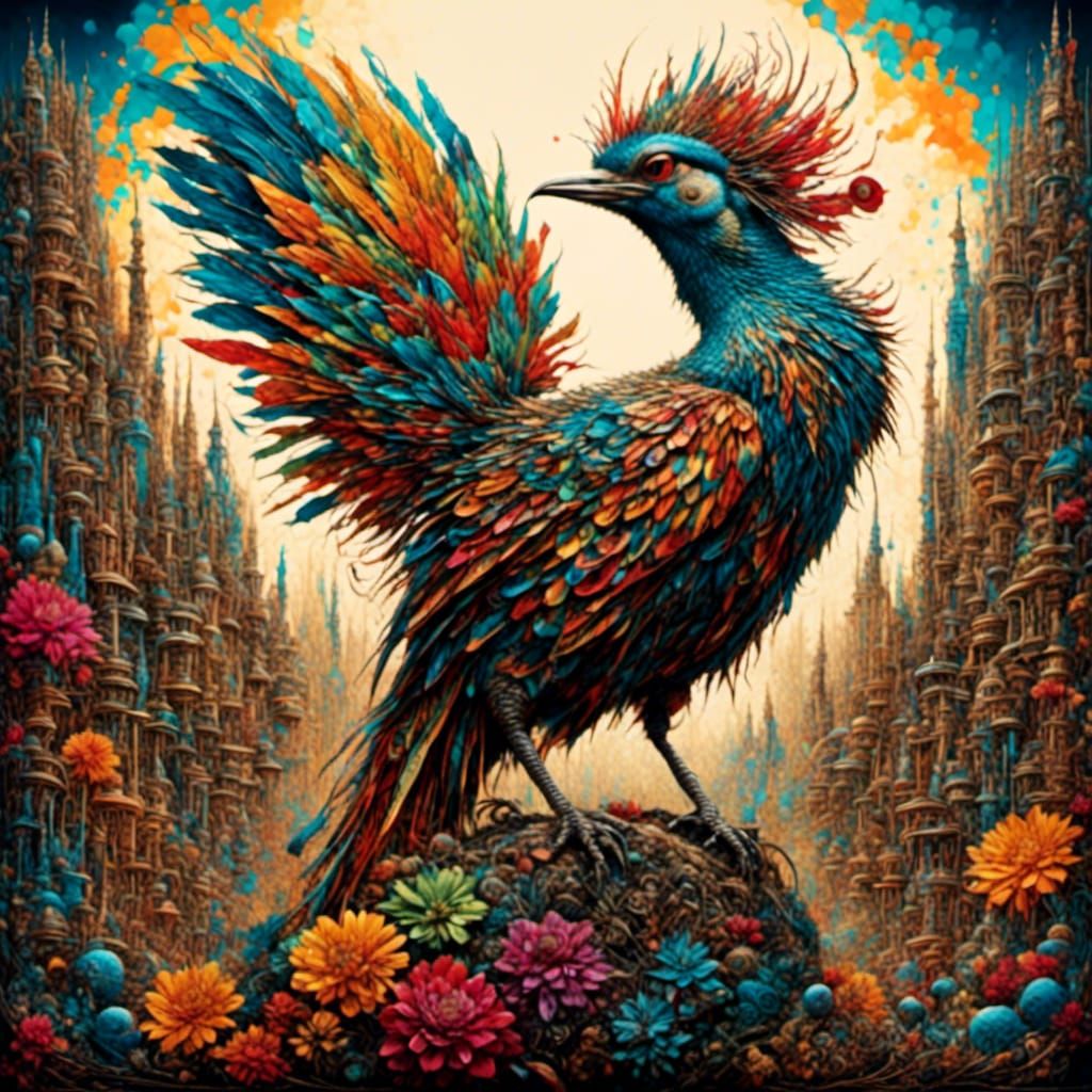 Abstract Psychedelic Art with Swirling Colors