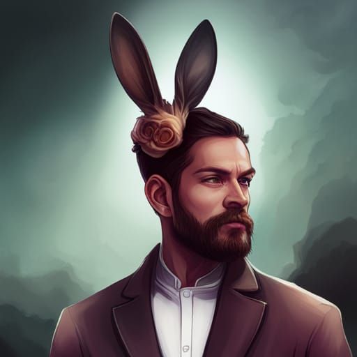 Hyperrealistic Bunny Portrait in Trending Art Style