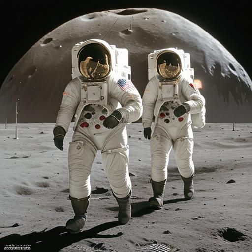 1880s Astronauts Lunar Exploration